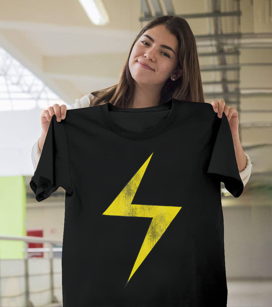 Marvel Ms Marvel Lightning Bolt Icon Yellow T-Shirt