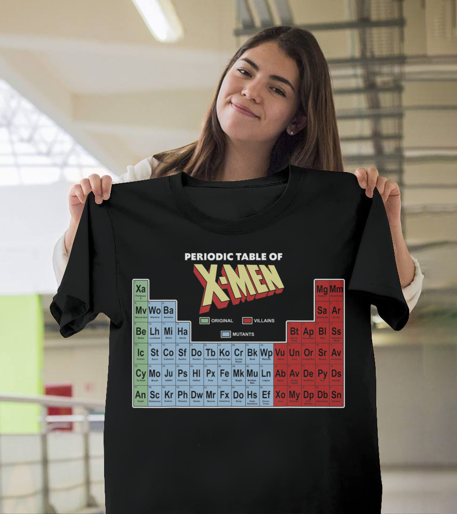 Periodic Table of X-Men Elements Original Villains Mutants T-Shirt