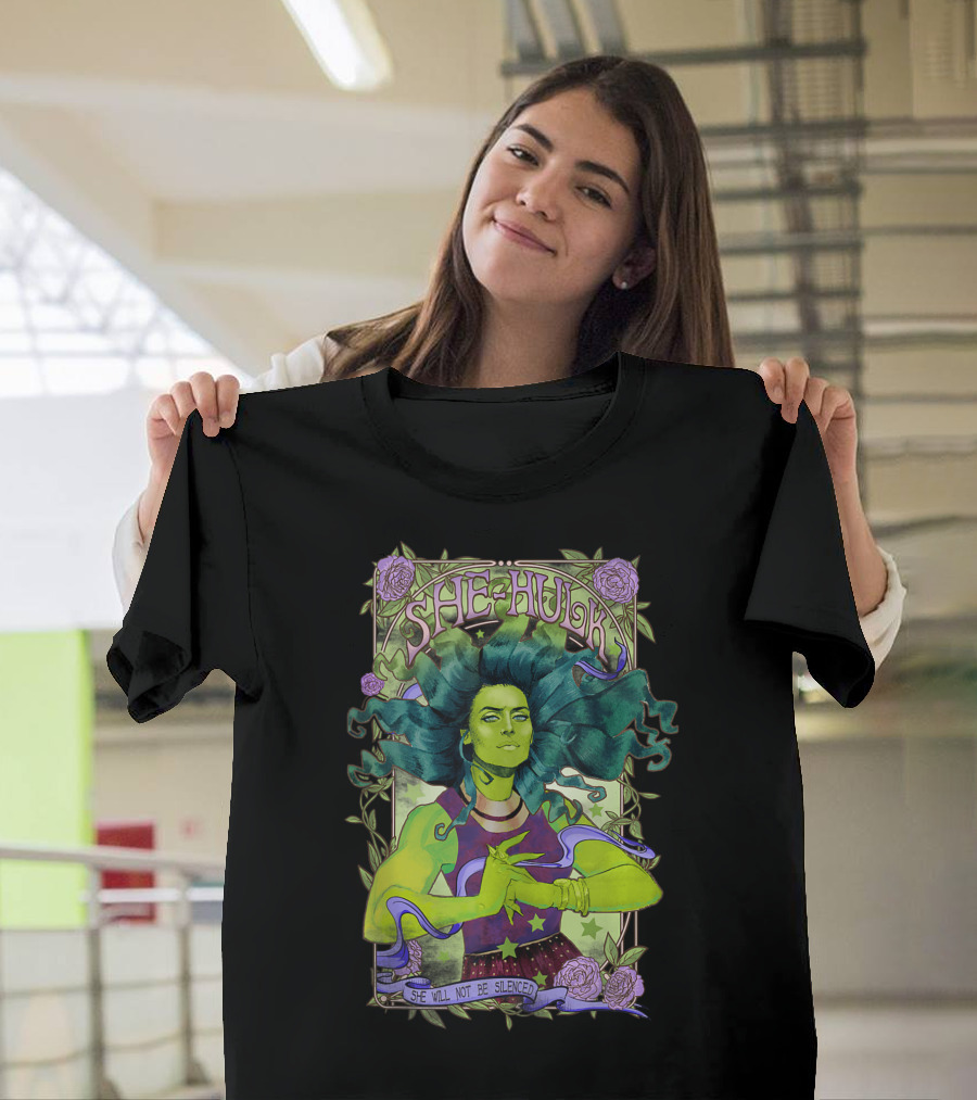 She Hulk She Will Not Be Silenced Rock N Roll T-Shirt