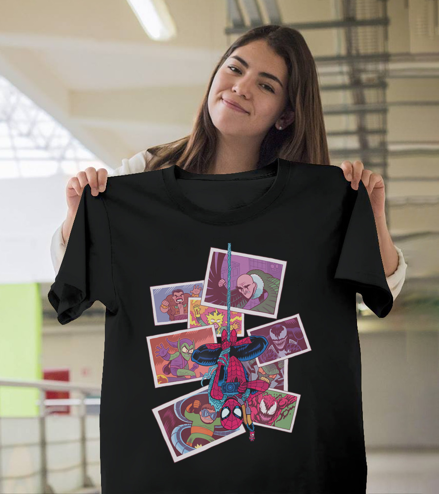 Spider-Man Villains Collection Vulture Venom Electro Doctor Octopus Sandman Montage T-Shirt