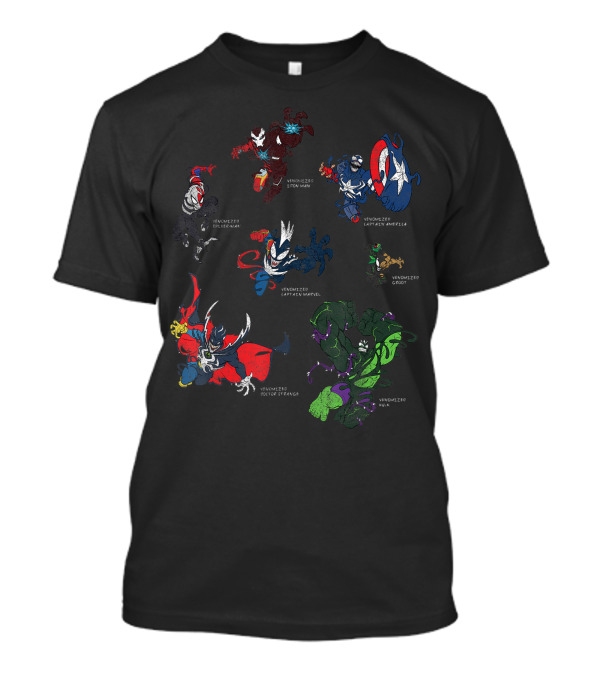 Marvel Spider Man Maximum Venom Venomized Iron Man Captain America Groot Captain Marvel Doctor Strange Hulk T-Shirt