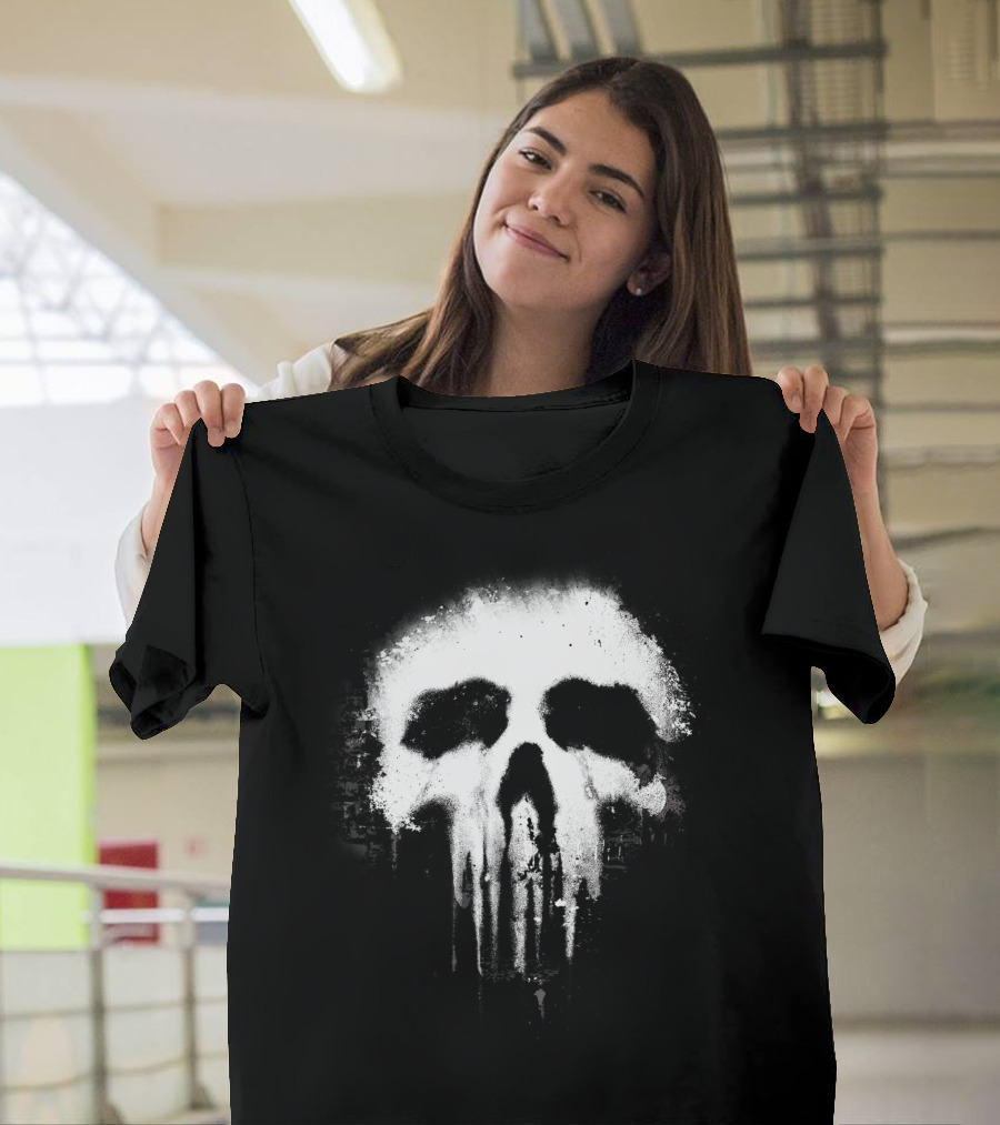 Marvel The Punisher Grungy Skull T-Shirt