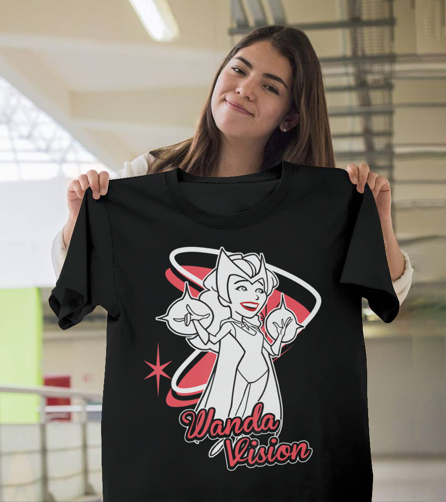 Marvel WandaVision Scarlet Witch Cartoon Wandavision T-Shirt