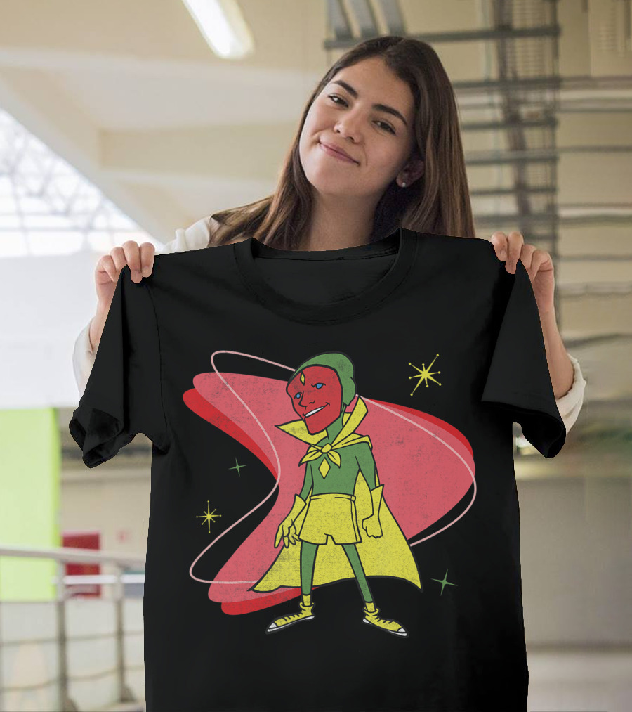 Marvel Wandavision Vision 50S Retro Cartoon T-Shirt