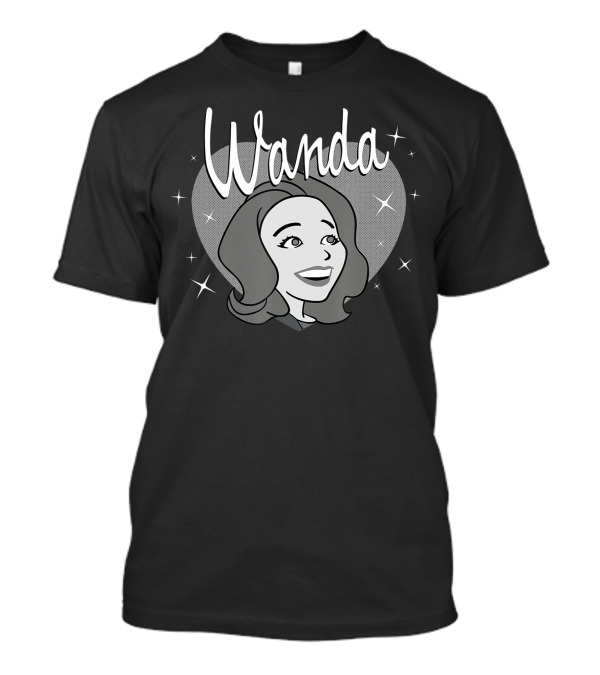 WandaVision Wanda Maximoff Heart 60s Marvel Style Retro T-Shirt