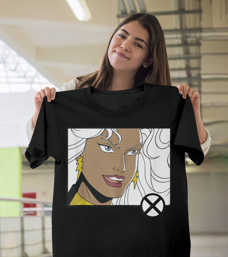 Marvel X Men Storm Lightning Bolt Character Portrait with X T-Shirt