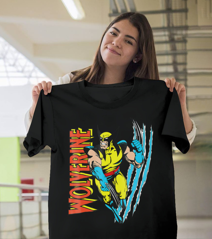 Wolverine Vintage X-Men Claw Slice Marvel T-Shirt