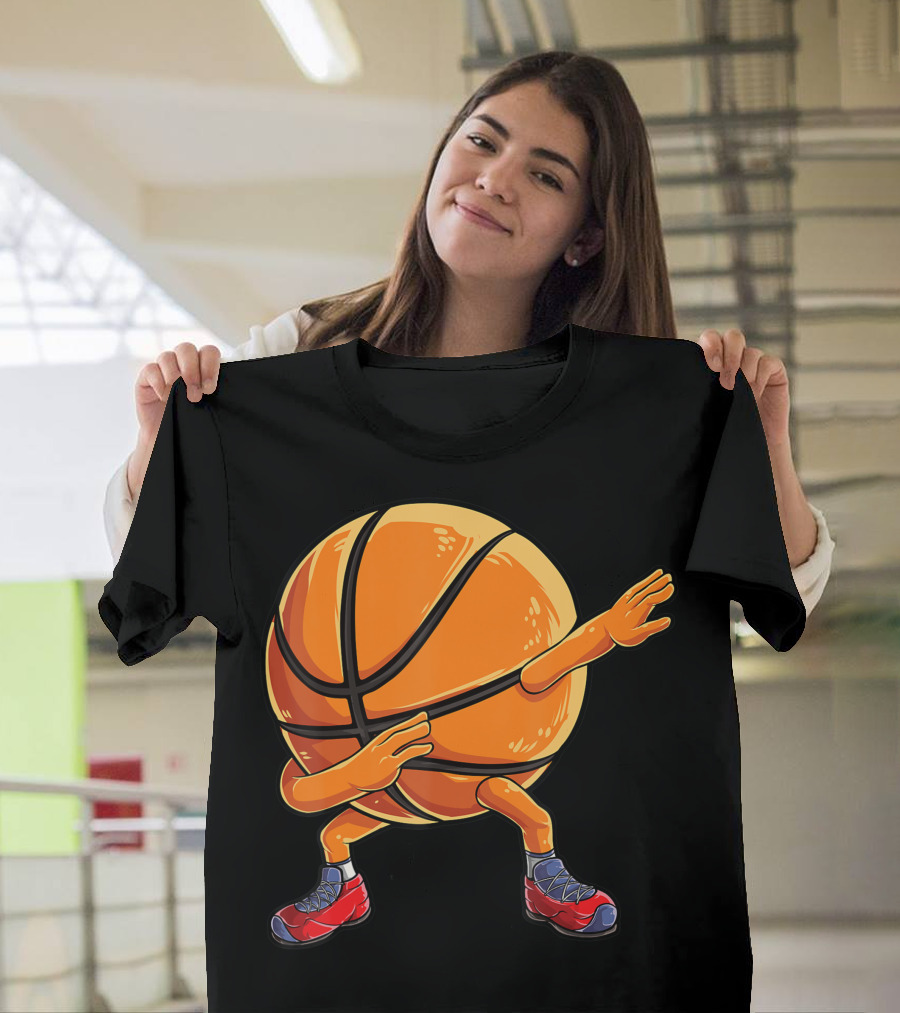 Dabbing Basketball Ball for Kids Boys Dab Dance T-Shirt