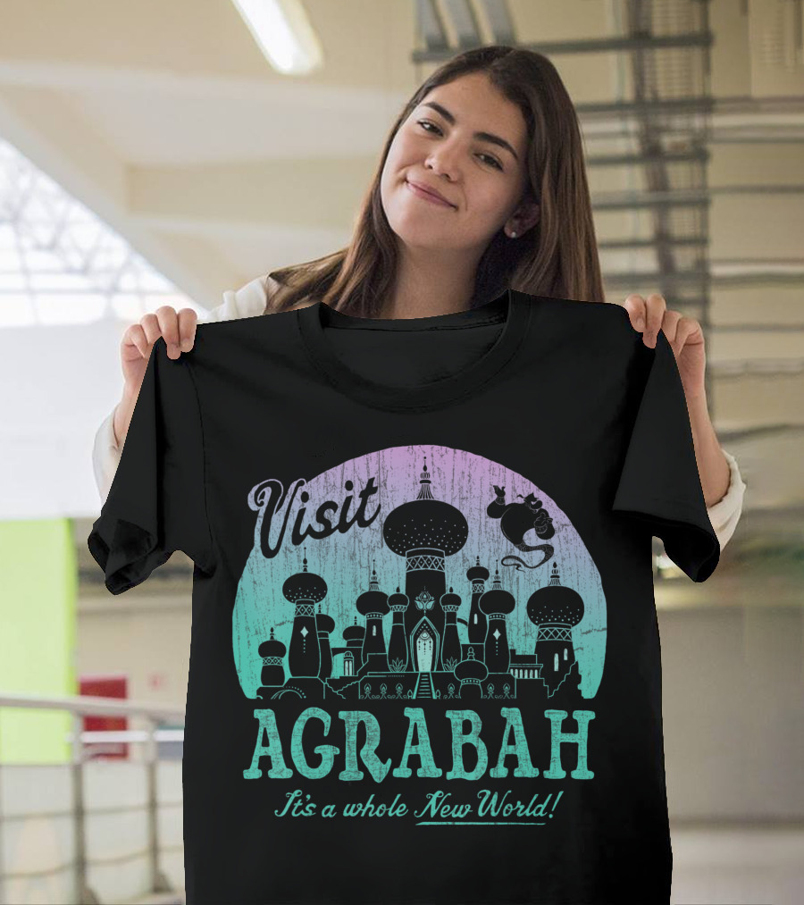 Visit Agrabah It's a Whole New World Disney Aladdin Gradient T-Shirt