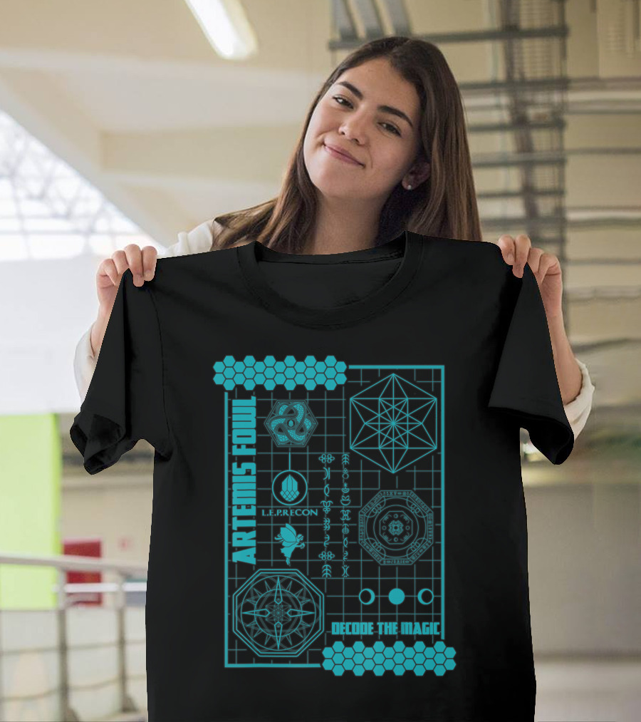 Artemis Fowl Decode the Magic L.E.P.RECON Schematic T-Shirt