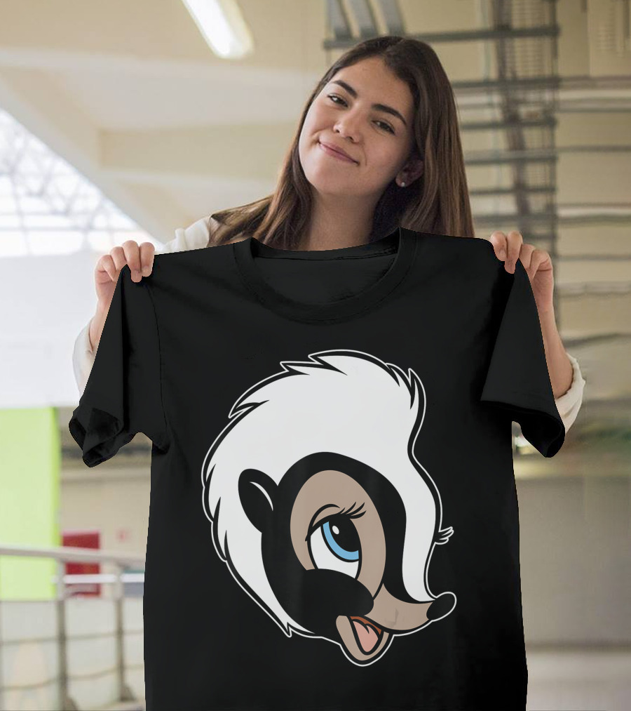 Disney Bambi Flower Skunk Character Face T-Shirt