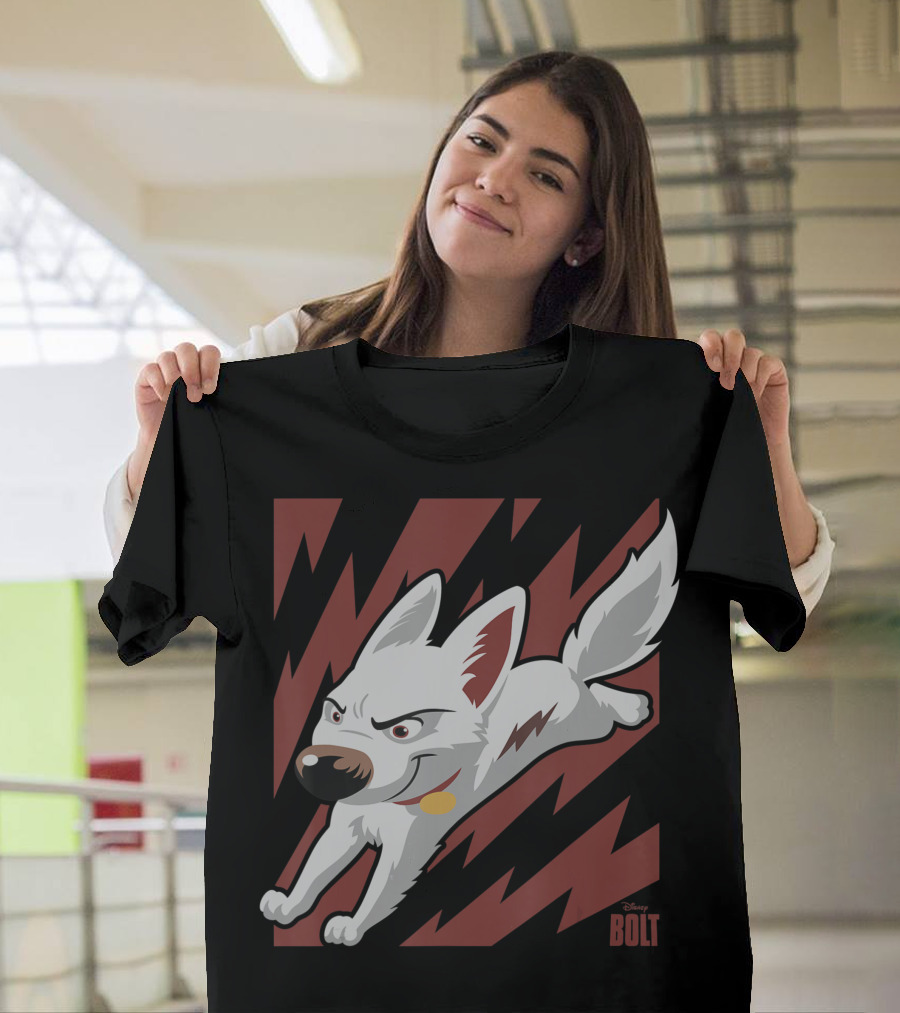 Disney Bolt Lightning Action Super Dog T-Shirt