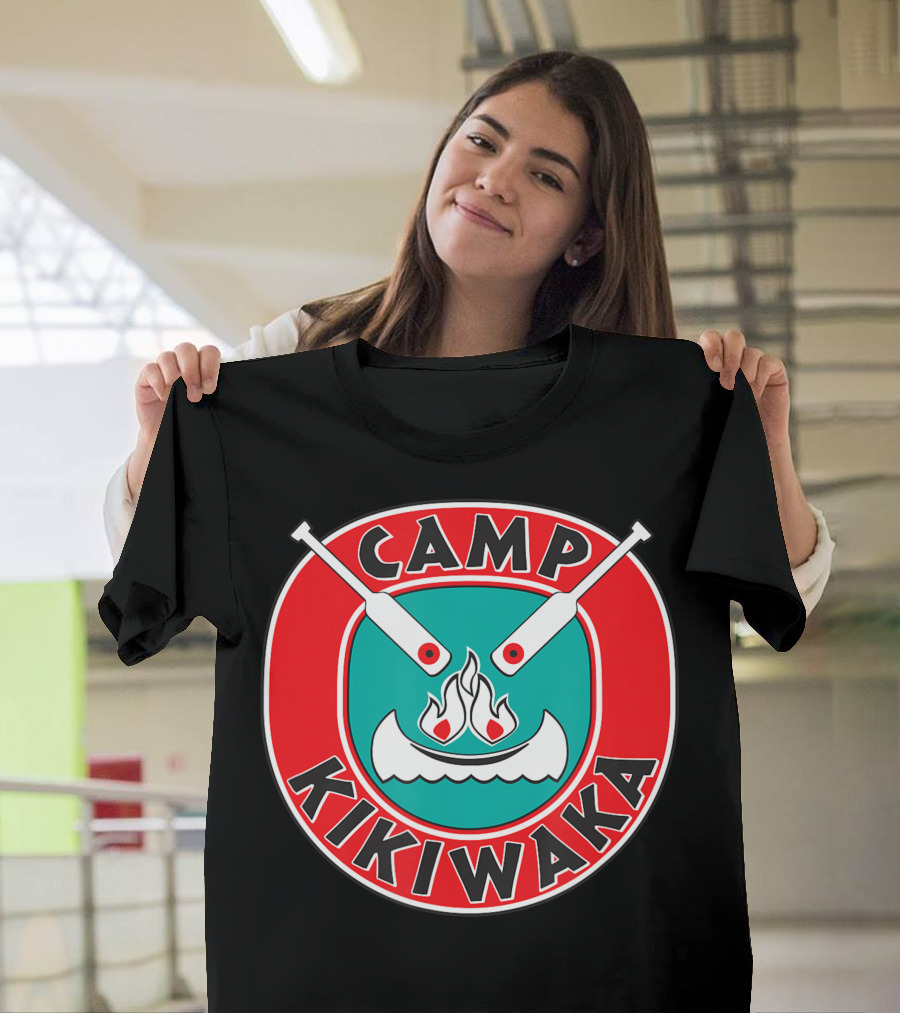 Disney Channel Bunk'd Camp Kikiwaka Logo with Canoe Paddles and Campfire T-Shirt