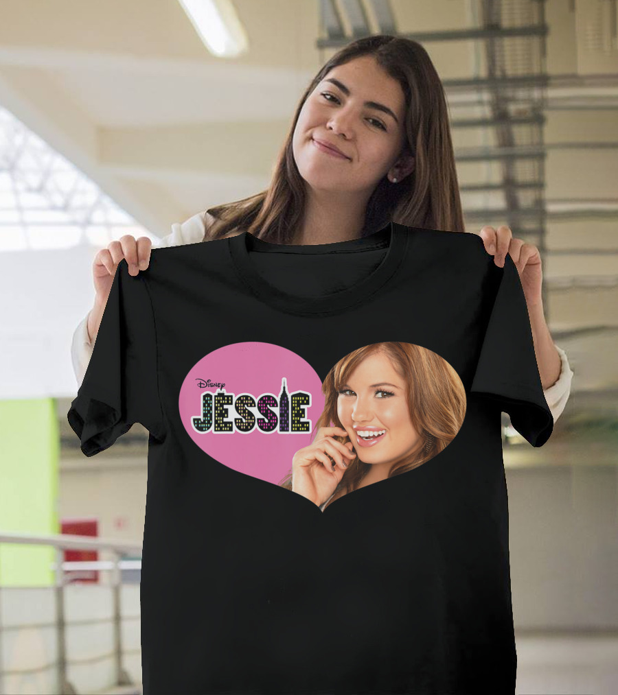Disney Channel Jessie Pink Heart Logo with Smiling Girl T-Shirt