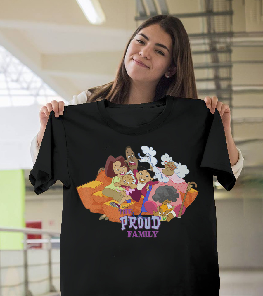 Disney Channel The Proud Family Characters on Couch T-Shirt