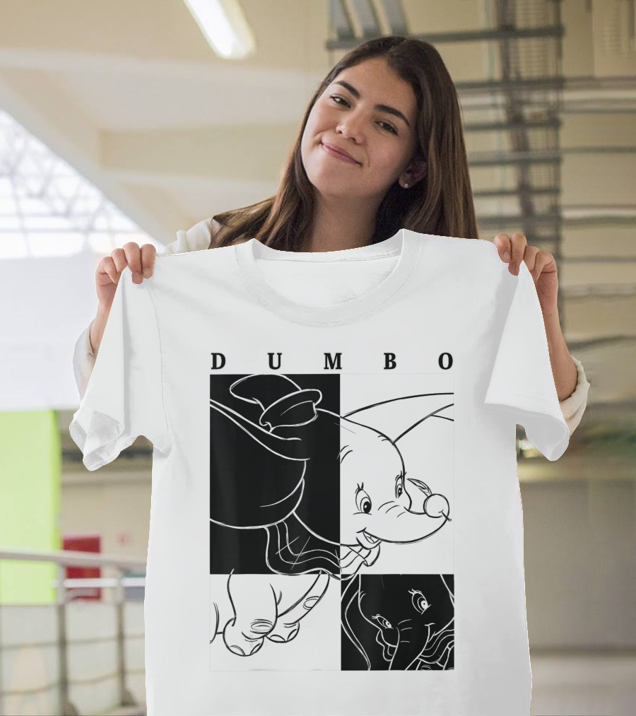 Dumbo High Contrast Portrait Panels Disney T-Shirt