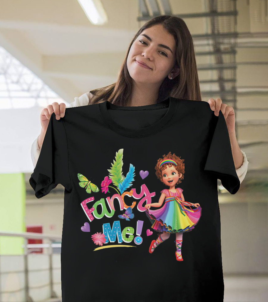 Disney Fancy Nancy Fancy Me Colorful Butterflies and Flowers T-Shirt