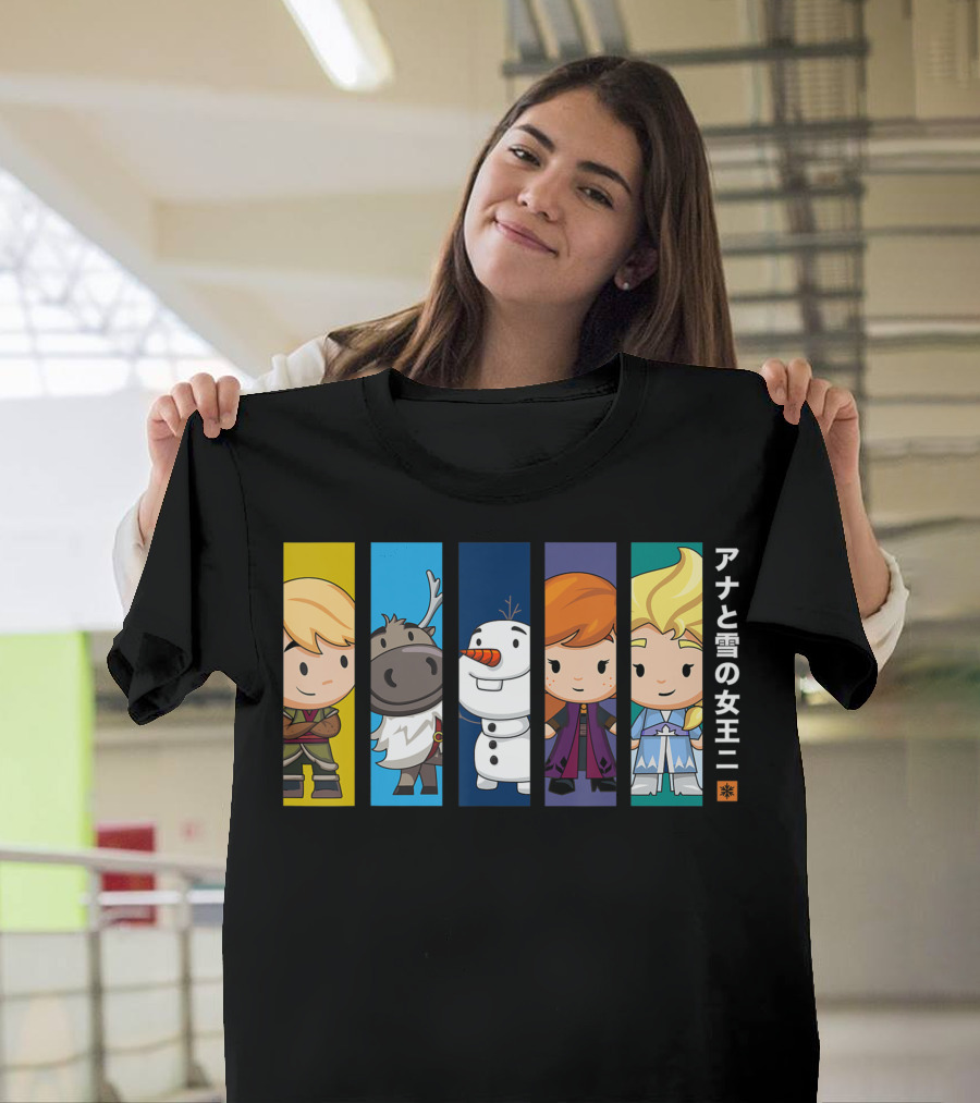 Disney Frozen 2 Chibi Characters Japanese T-Shirt