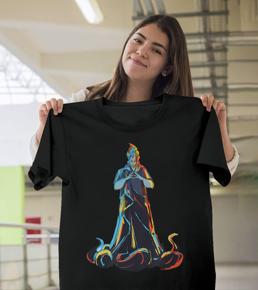 Disney Hades Colorful Flame Character T-Shirt