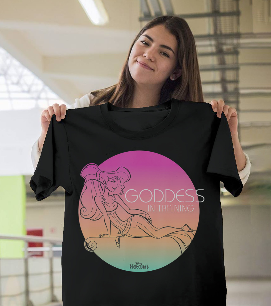 Disney Hercules Meg Goddess In Training Gradient Circle T-Shirt
