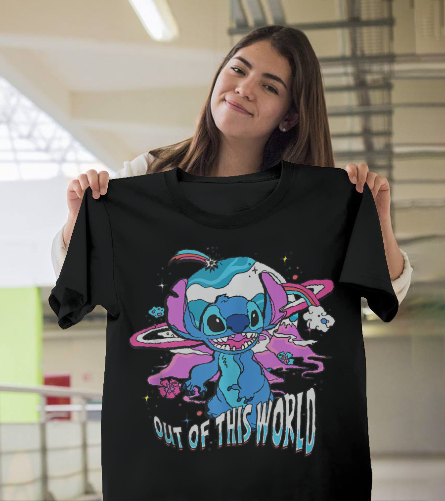 Disney Lilo And Stitch Out Of This World Space Adventure T-Shirt
