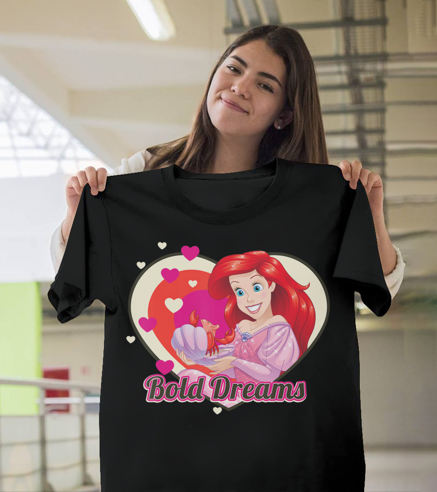 Disney Ariel Bold Dreams Valentine Heart T-Shirt