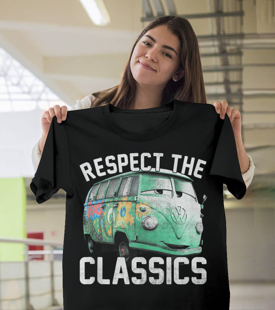 Respect the Classics Disney Pixar Cars Fillmore Decorated VW Bus T-Shirt