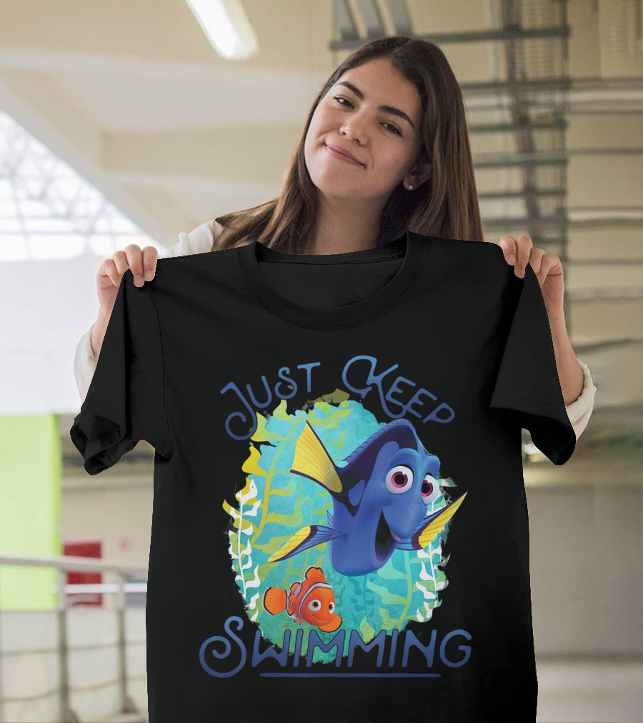 Just Keep Swimming Disney Pixar Finding Dory with Nemo T-Shirt