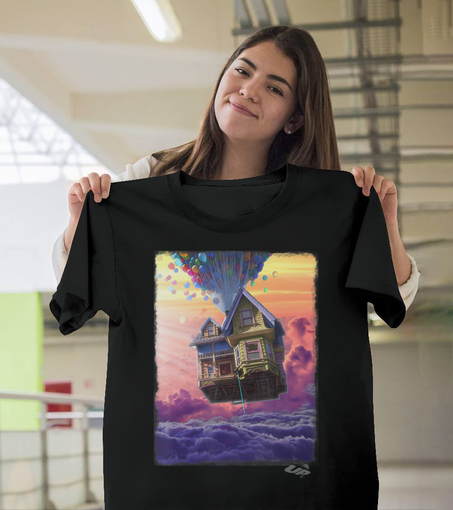 Disney Pixar Up Floating Balloon House Above Clouds T-Shirt