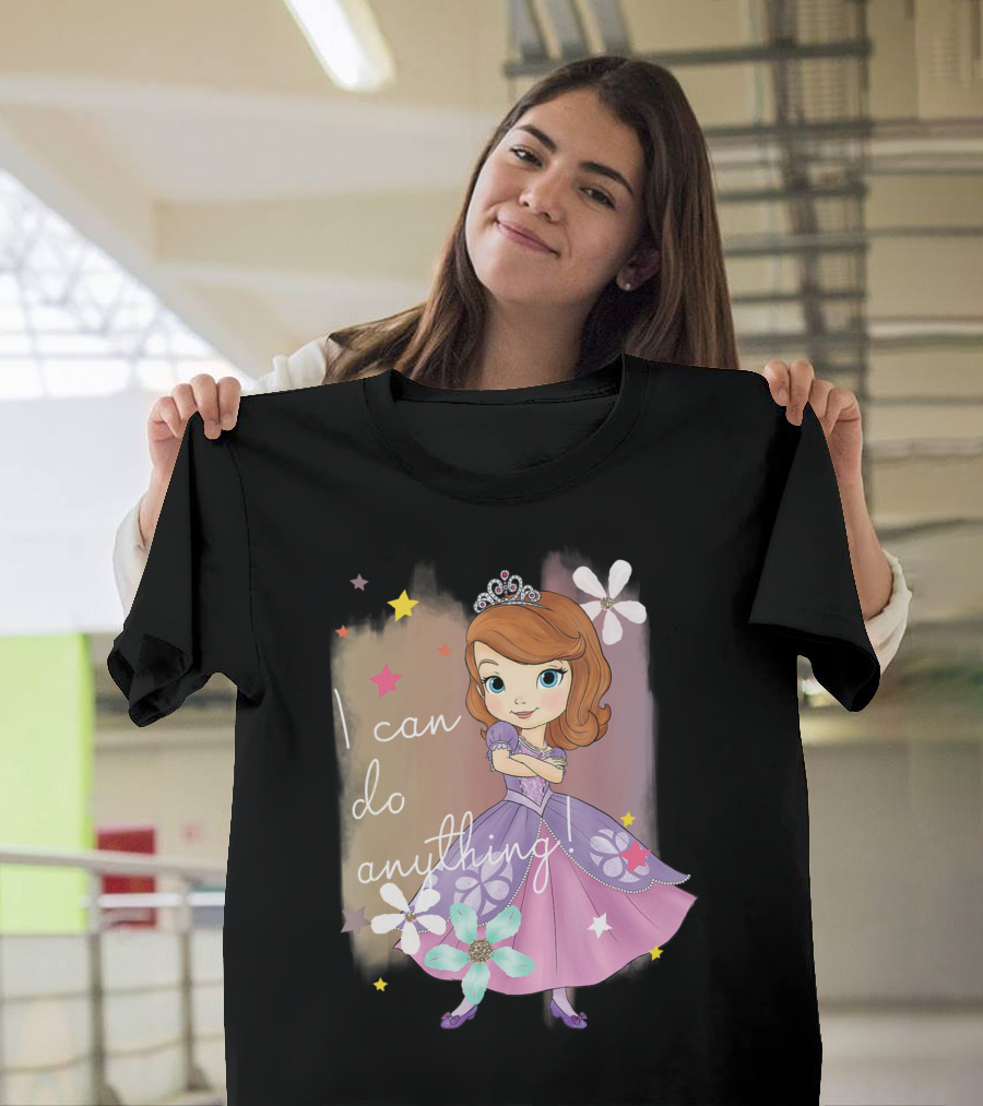 Disney Sofia The First I Can Do Anything Princess Floral Stars T-Shirt