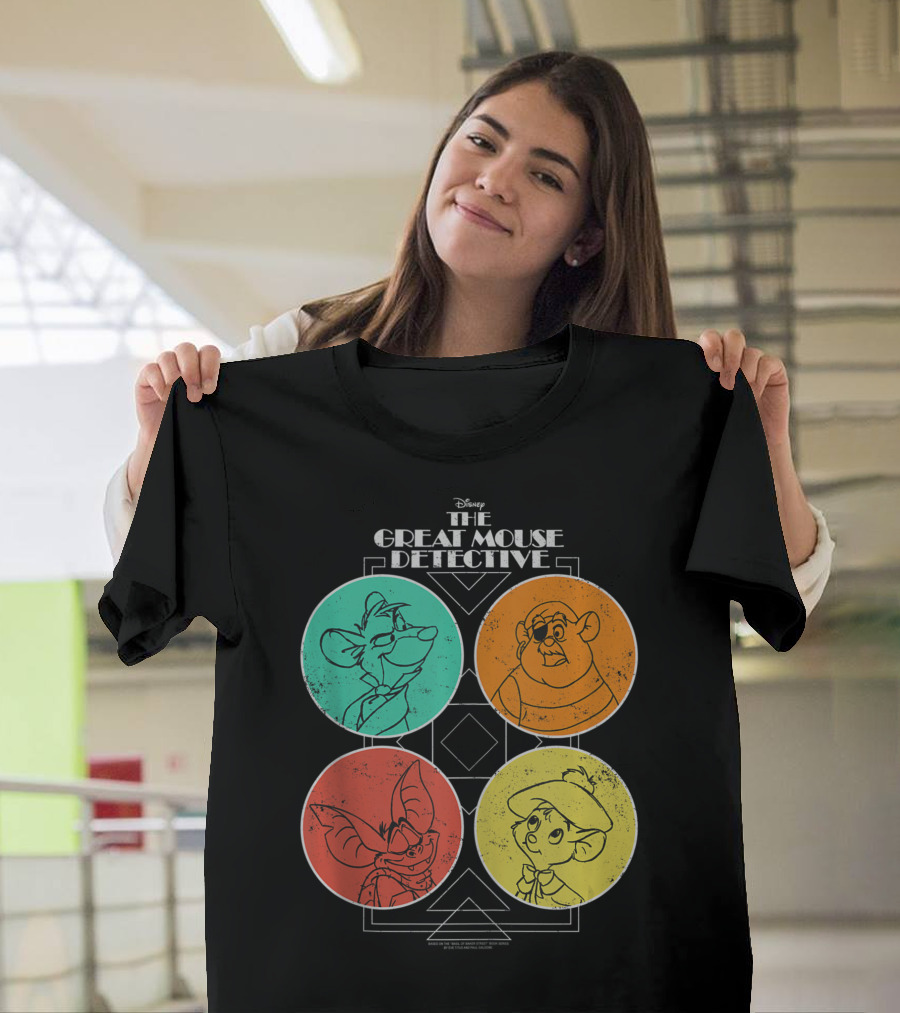 Disney The Great Mouse Detective Character Circles T-Shirt
