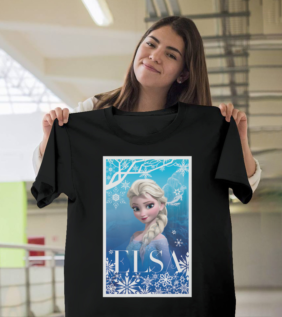 Disney Frozen Elsa Snowflakes Ice Castle T-Shirt