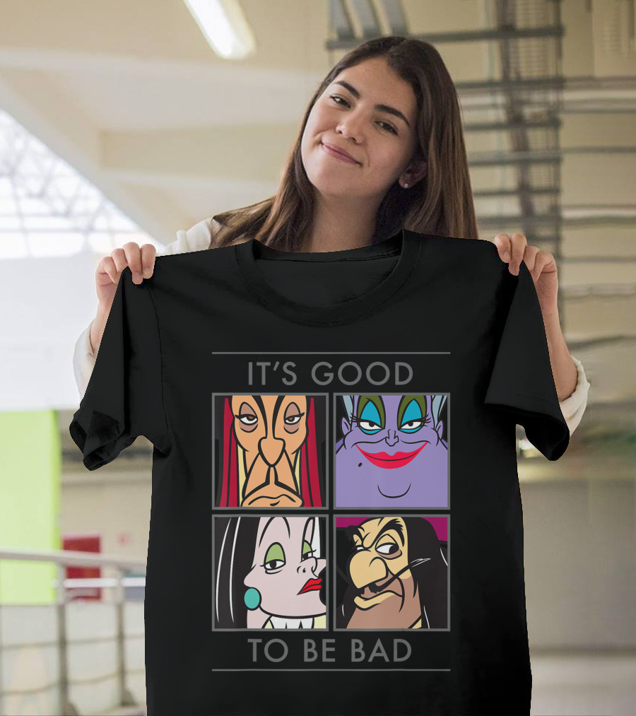It's Good To Be Bad Disney Villains Faces T-Shirt