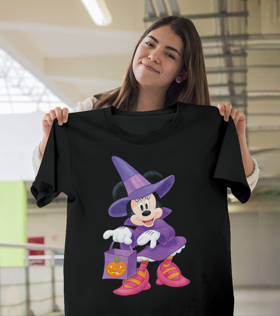 Disney Halloween Minnie Mouse Witch Costume Trick Or Treating T-Shirt
