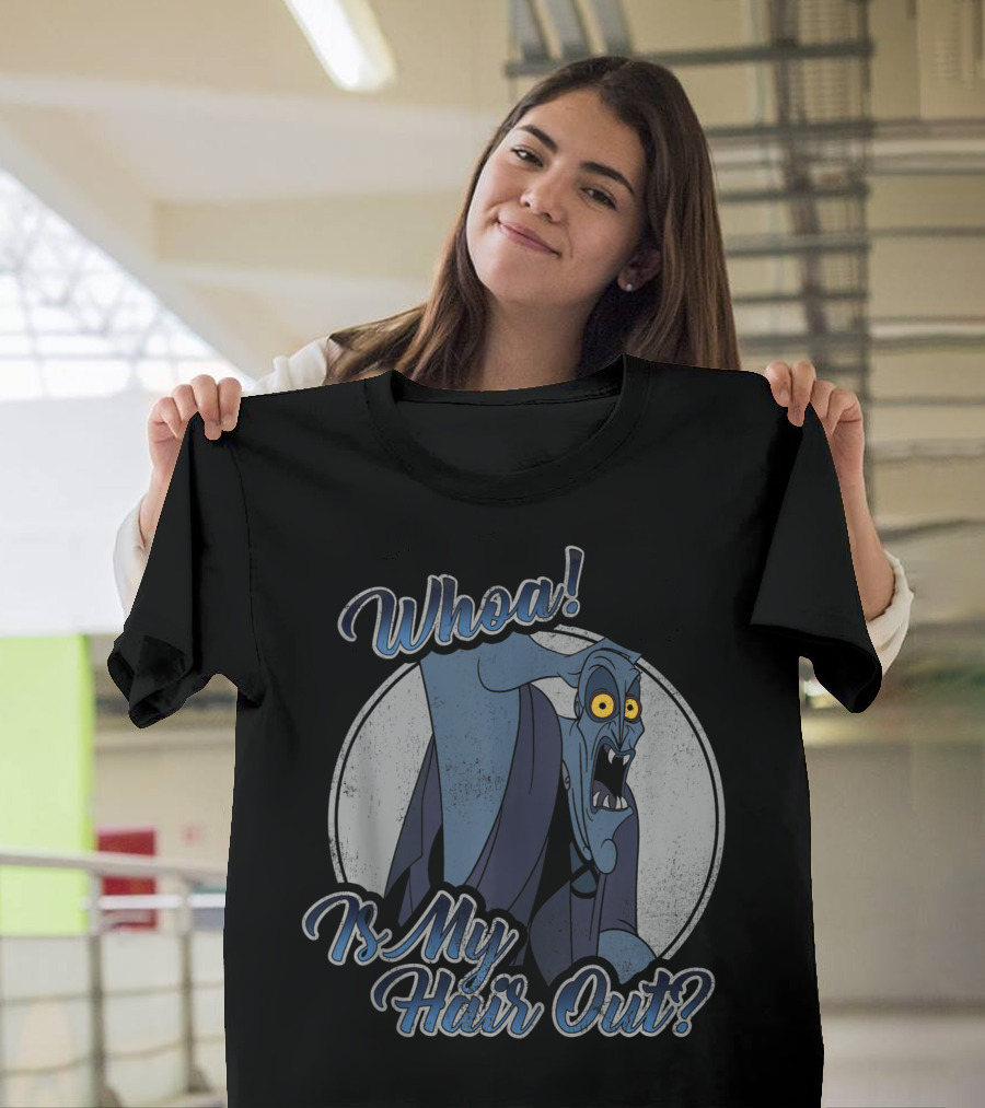 Disney Hercules Hades Whoa Is My Hair Out Funny Expression T-Shirt