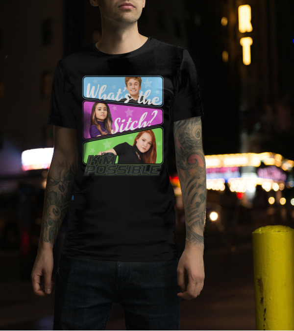 Disney Kim Possible What's The Sitch Three Block Design Stars T-Shirt