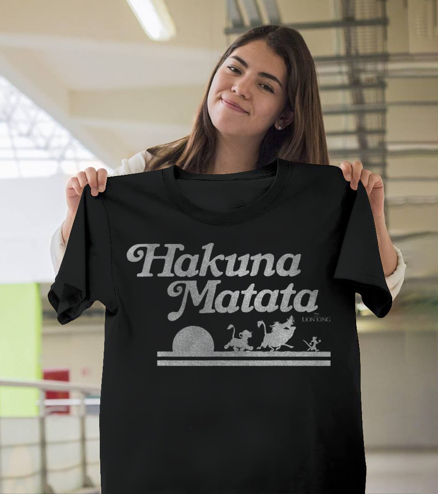 Hakuna Matata Disney Lion King Timon Pumbaa Simba Sunset Scene T-Shirt