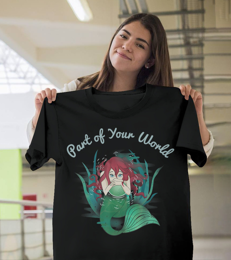 Disney Little Mermaid Part of Your World Ariel Seaweed T-Shirt