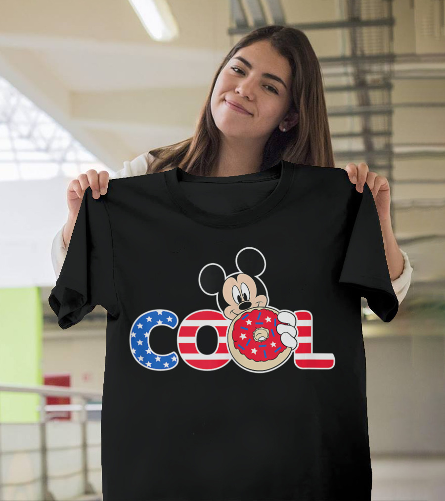 Disney Mickey Mouse Cool Americana Donut T-Shirt