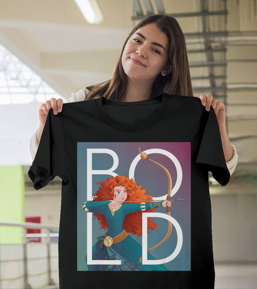 Disney Pixar Brave Merida Bold Bow and Arrow Gradient T-Shirt