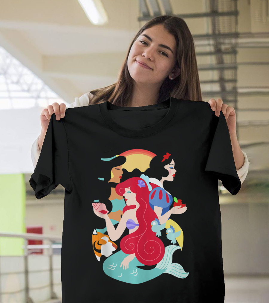 Disney Princesses Ariel Jasmine Snow White Trio T-Shirt