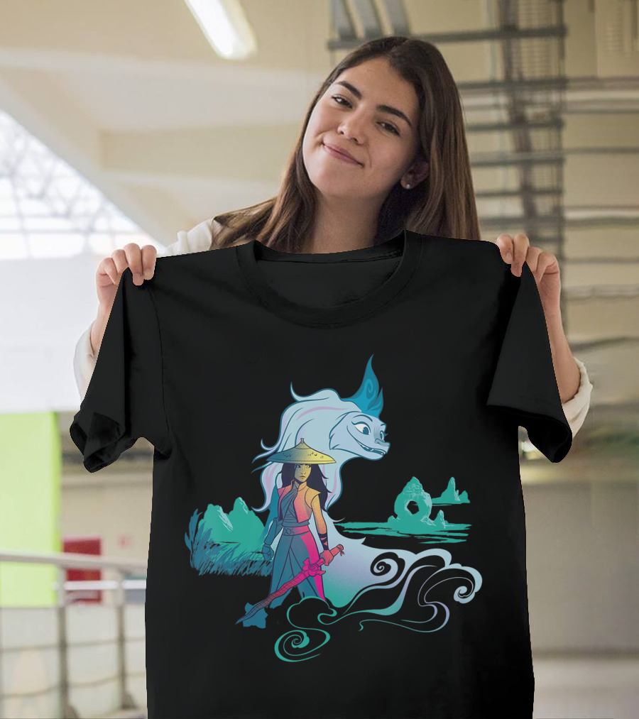 Disney Raya and the Last Dragon Sisu Pastel Landscape T-Shirt