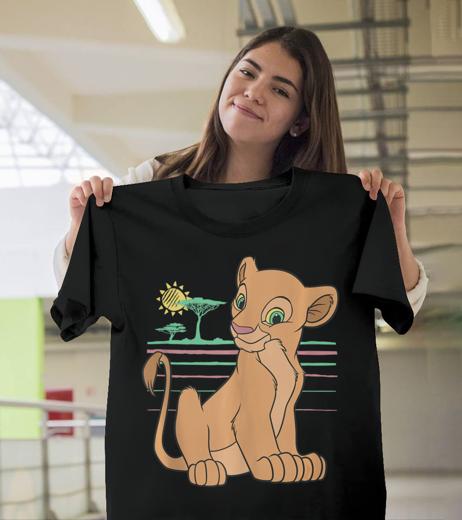 Disney The Lion King Young Nala 90s Safari Sunset T-Shirt