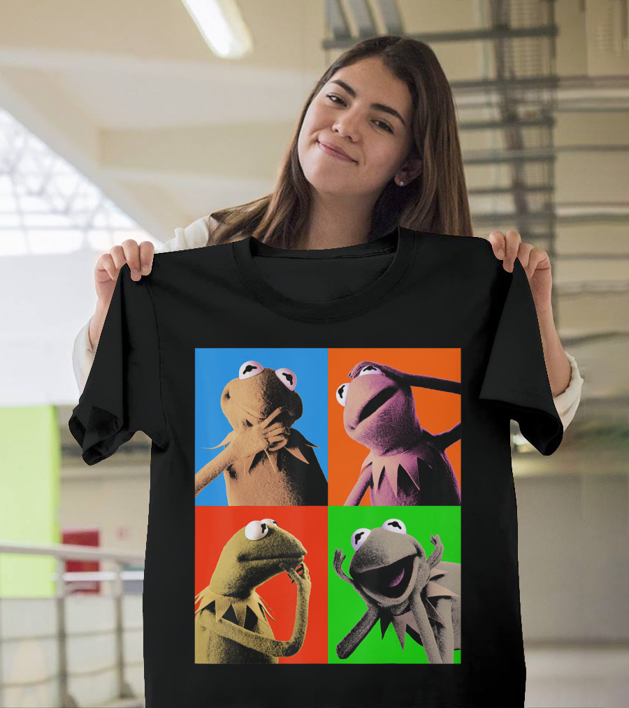 Disney The Muppets Kermit The Frog Pop Art Style Squares T-Shirt