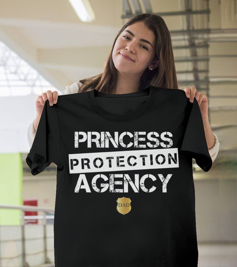 Princess Protection Agency Dad Shield Badge T-Shirt
