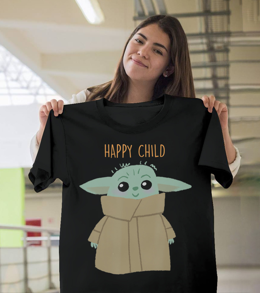 Star Wars The Mandalorian Happy Child Yoda T-Shirt