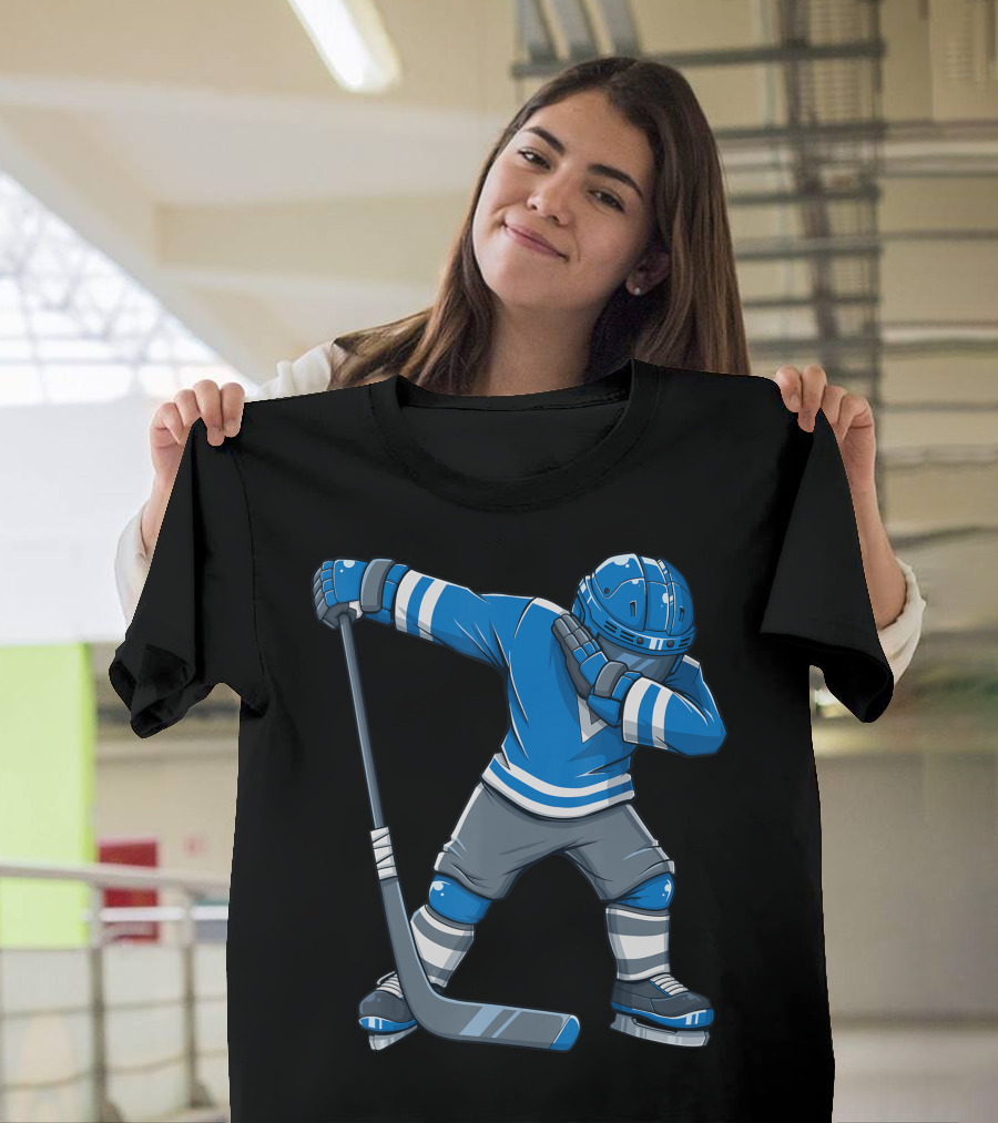 Boy Kid Ice Hockey Player Dabbing T-Shirt