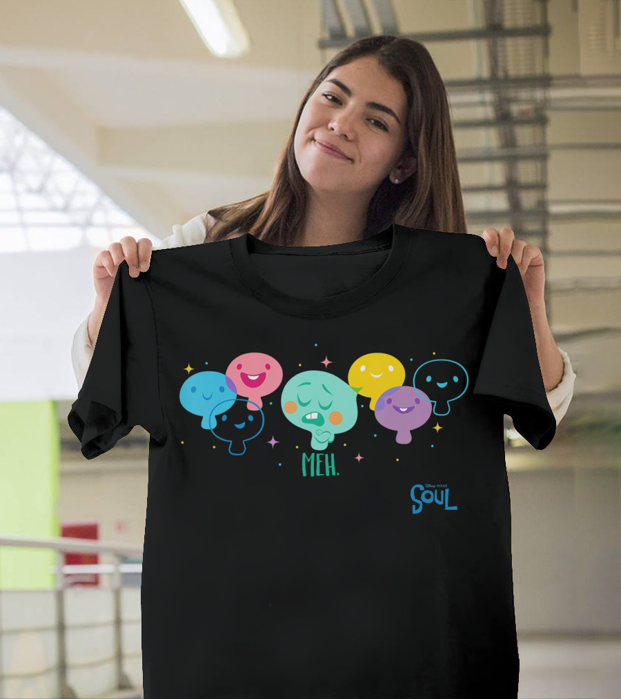 Disney Pixar Soul Colorful Emotions and Expressions Meh 22 T-Shirt