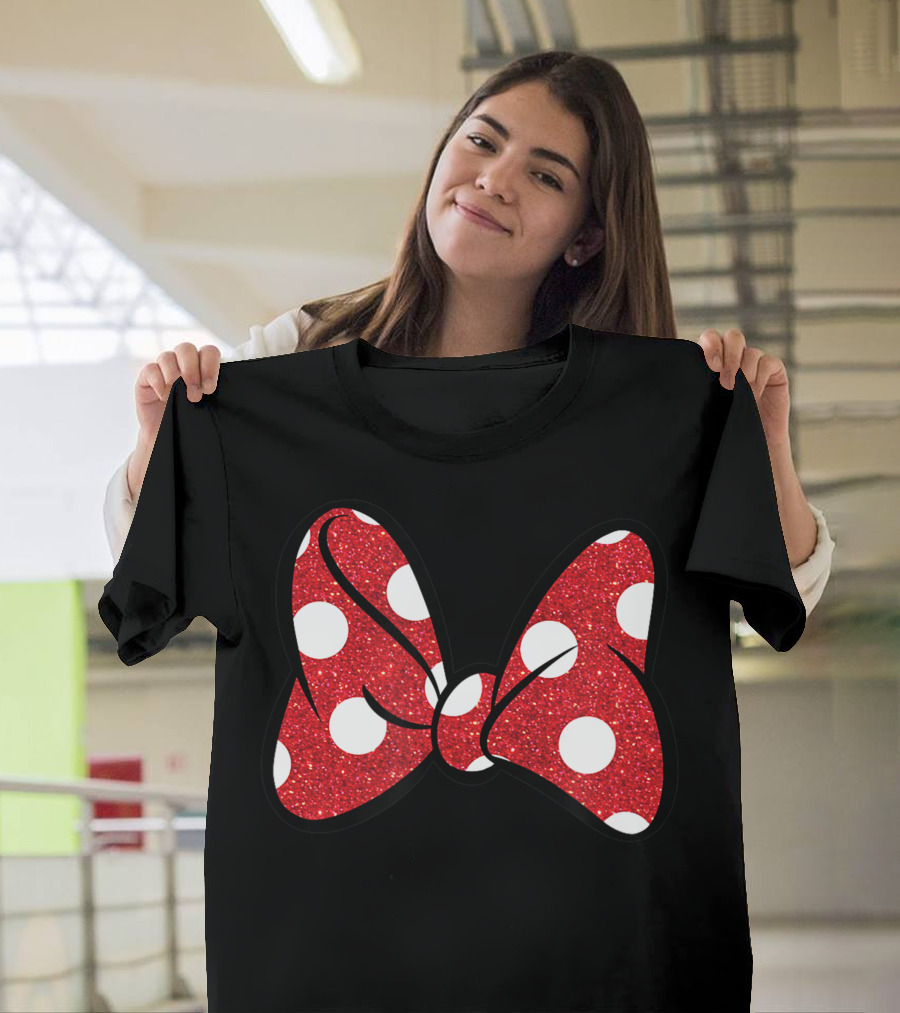 Minnie Mouse Big Bow Red Polka Dot Disney T-Shirt