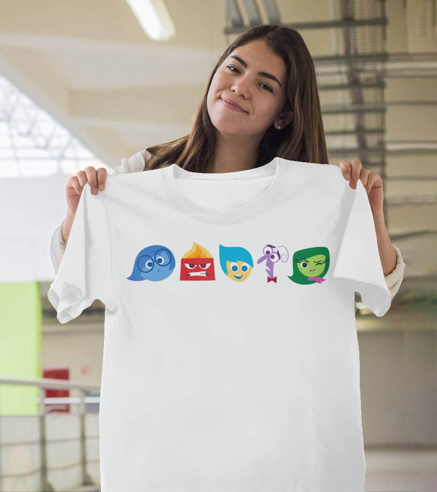 Disney Pixar Inside Out Emotions Faces Characters T-Shirt